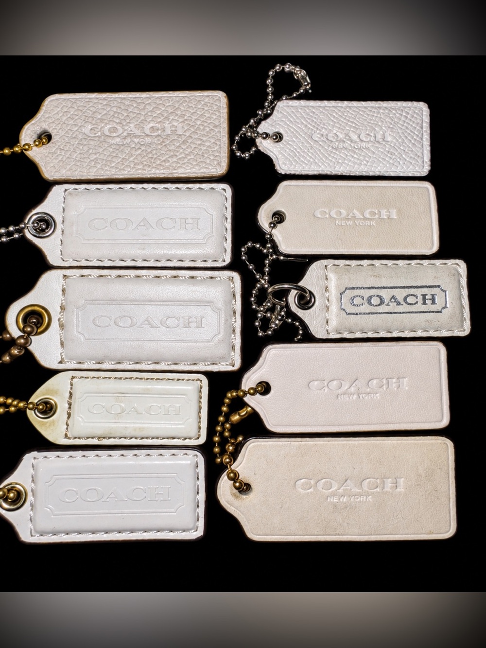 COACH White Lot of 10 Hangtags
